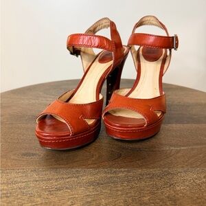 Frye Samantha Seam Platform Heeled Sandals